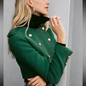 Zara textured weave jacket never worn